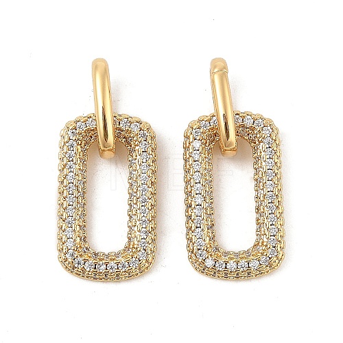 Brass Micro Pave Cubic Zirconia Pendants KK-P300-02G-1