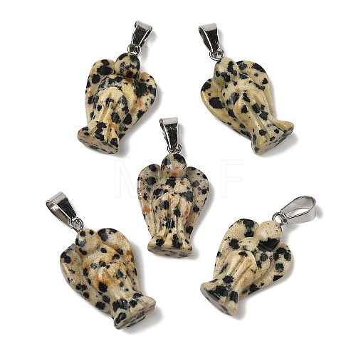 Natural Dalmatian Jasper Pendants G-B127-10P-10-1