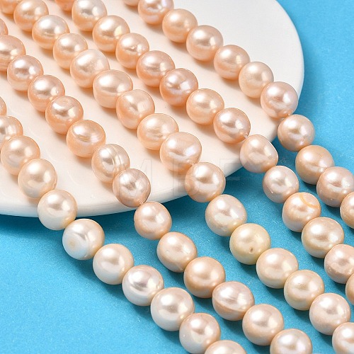 Natural Cultured Freshwater Pearl Beads Strands PEAR-I007-07S-02-1