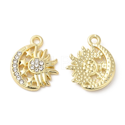 Alloy Rhinestone Pendants ALRI-P005-08G-1