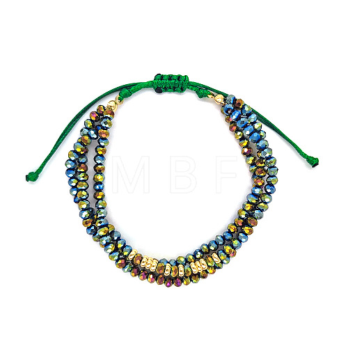 Bohemian Style Glass Beaded Braided Bead Bracelets IT8808-7-1