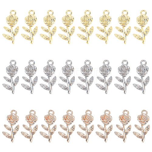 24Pcs 3 Colors Brass Pendants FIND-DC0002-13-1