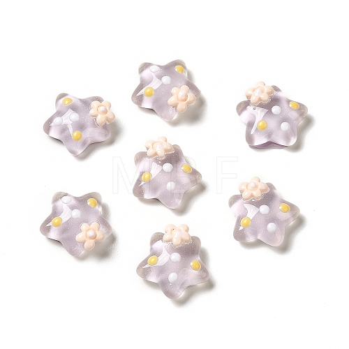 Translucent Resin Cabochons RESI-E034-01C-1