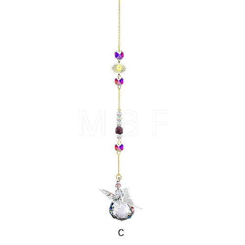 Crystal Glass Sun Catcher Pendant PW-WGCFB40-03-1