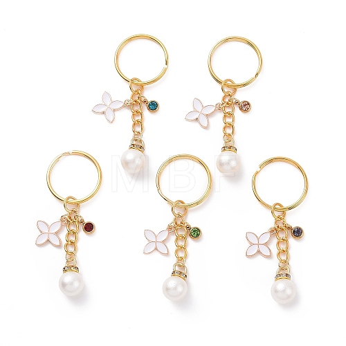 Acrylic Pearl Pendants Keychain KEYC-JKC00427-1