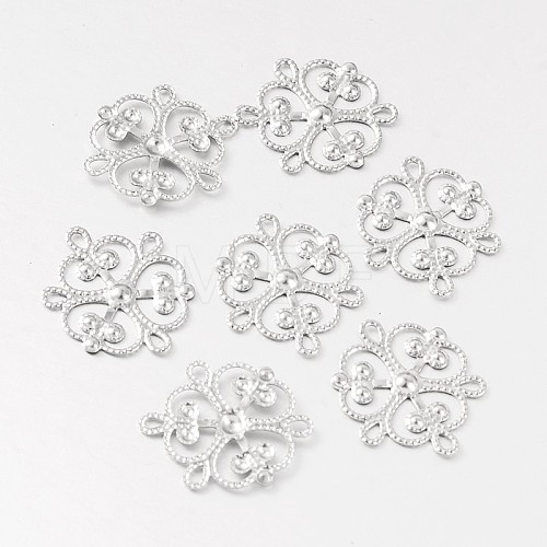 Flower 316 Surgical Stainless Steel Filigree Joiners X-STAS-M256-04-1