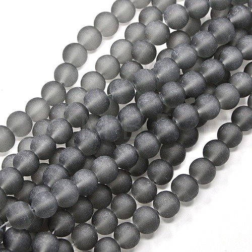 Transparent Glass Bead Strands GLAA-S031-8mm-12-1