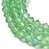 Transparent Electroplate Glass Beads Strands EGLA-A039-T3mm-L24-3
