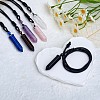 Natural Obsidian Bullet Pendant Necklace JN1043C-4