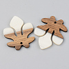 Opaque Resin & Walnut Wood Pendants RESI-S389-051A-C04-2