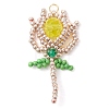 Beaded Tulip Charms PALLOY-MZ00449-02-1