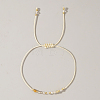 Natural Birthstone Braided Bead Bracelets for Women X-VA8051-11-1