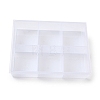 6 Grids Transparent Plastic Jewelry Trays CON-K002-02A-2