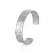 Non-Tarnish 304 Stainless Steel Word Cuff Bangle FIND-PW0020-15A-P-1