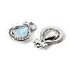 UV Plating Alloy Glass Pendants FIND-K032-27P-2