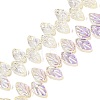 Electroplate Transparent Glass Beads Strands EGLA-N056-03A-02-1