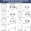 DIY Blank Dome 304 Stainless Steel Brooch Making Kits DIY-SC0027-86-2