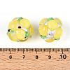 Fruit Round Resin Beads RESI-T059-03L-3