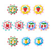 10Pcs 5 Styles Baking Paint Glass Enamel Beads LAMP-TA0002-50B-1