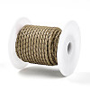 Braided Cowhide Leather Cord NWIR-N005-01O-3mm-2