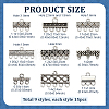 135Pcs 9 Styles Tibetan Style Alloy Chandelier Component Links FIND-PH0038-51-2