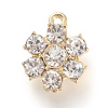 Alloy Rhinestones Charms X-ALRI-Q093-111G-1