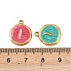 304 Stainless Steel Enamel Pendants STAS-P425-01G-12-3