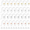 80Pcs 4 Colors Eco-Friendly Plastic Earring Hooks STAS-FH0002-15-1