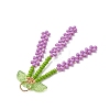 Glass Seed Beaded Lavender Pendants PALLOY-MZ01198-5