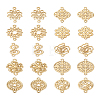 40Pcs 10 Style Baroque Style Zinc Alloy Connector Charms FIND-SW0001-19-23