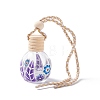 Empty Glass Perfume Bottle Pendants HJEW-A003-01-2
