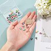 40Pcs 10 Colors Real 18K Gold Plated Plated Brass Enamel Beads KK-NB0001-45-3