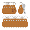 16Pcs Teardrop PU Leather Keychains KEYC-DC0001-47A-1