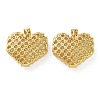 Brass Micro Pave Clear Cubic Zirconia Pendants KK-D221-19G-07-1