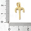 925 Sterling Silver Micro Pave Clear Cubic Zirconia Pendants STER-Z012-06G-07-3