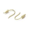 Brass Micro Pave Cubic Zirconia Earring Hooks KK-C048-14I-G-2