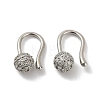 Rack Plating Brass Micro Pave Cubic Zirconia Dangle Earring EJEW-C086-15P-1