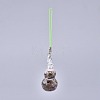 Transparent Glass Wishing Bottle Pendant Decoration HJEW-K033-B01-2