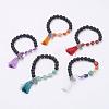 Tassel Charm Bracelets BJEW-P186-F-1