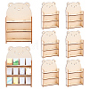 8 Sets 3-Tier Wooden Display Riser Stands for Jewelry Cosmetic Glasses ODIS-FG0002-20-1