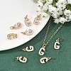 SHEGRACE Brass Micro Pave Clear Cubic Zirconia Pendants XGRQ29758-394G-G-5