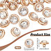 20Pcs 1-Hole Flat Round Zinc Alloy Rhinestones Buttons ALRI-NB0001-20B-2