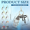 20Pcs 10 Colors Alloy & Imitation Pearl Keychains HJEW-MA00055-2