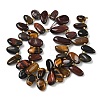 Three-Color Natural Tiger Eye Beads Strands G-P604-A12-01-5
