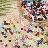 Spray Painted Wooden Beads WOOD-PA0001-53B-4