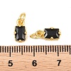 Brass Pave Cubic Zirconia Charms KK-K340-50G-08-3