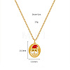 Christmas 304 Stainless Steel Enamel Pendant Necklaces FS-WGDAA96-10-1