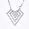 201 Stainless Steel Pendant Necklaces NJEW-T009-JN106-1-40-1