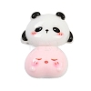 Pink Opaque Panda Resin Cabochons CRES-P037-02C-1
