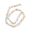 Electroplate Transparent Glass Beads Strands EGLA-M032-02A-HR02-4